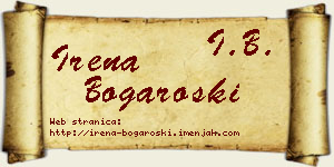 Irena Bogaroški vizit kartica